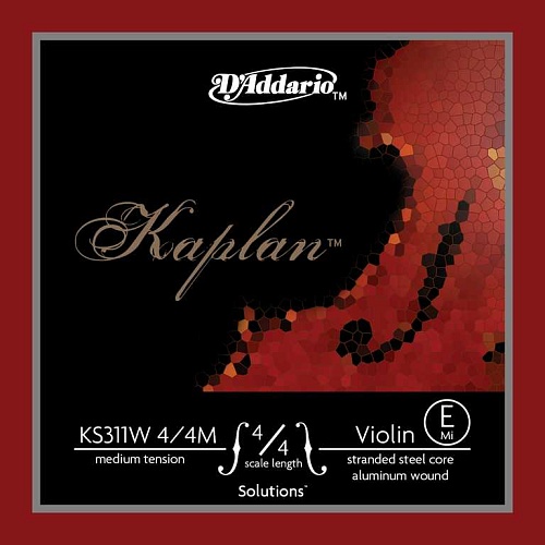 D'Addario KS311W-4/4M Kaplan Solutions Non-Whistling   E/   4/4, .
